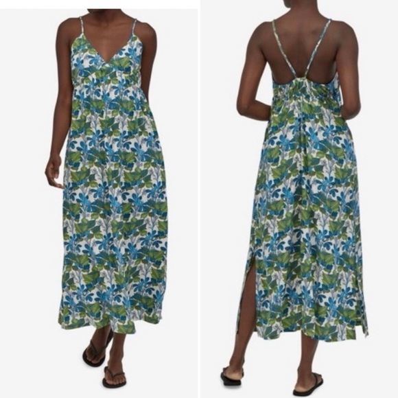BOGO! Patagonia Pataloha® Strappy Dress Hevea Branches in Gypsum Green - Picture 2 of 9